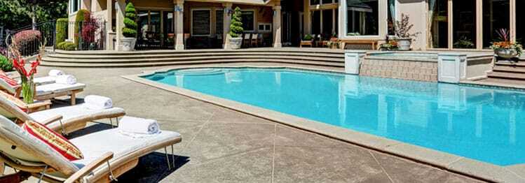 Pool Deck Repair This image shows a pool deck that will be resurfaced.