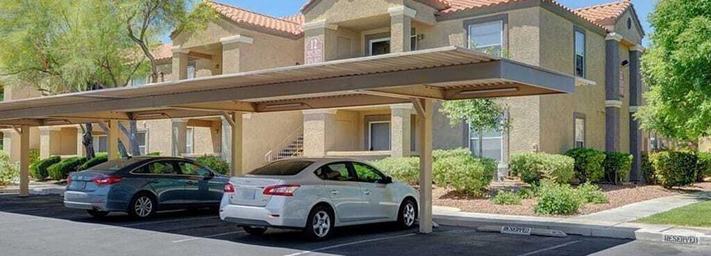 This image shows a parking space for the home owners.